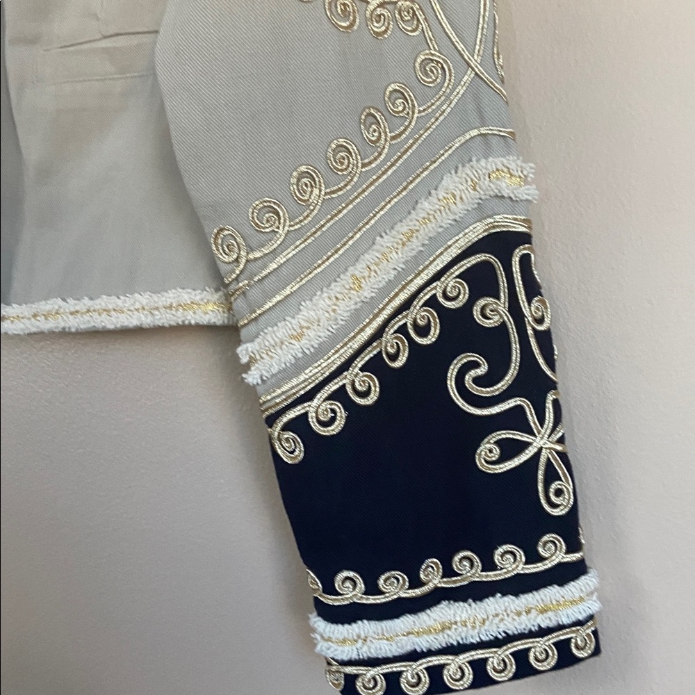 Boden Greenwich Military Embroidered Jacket Size 4 - Picture 5 of 12